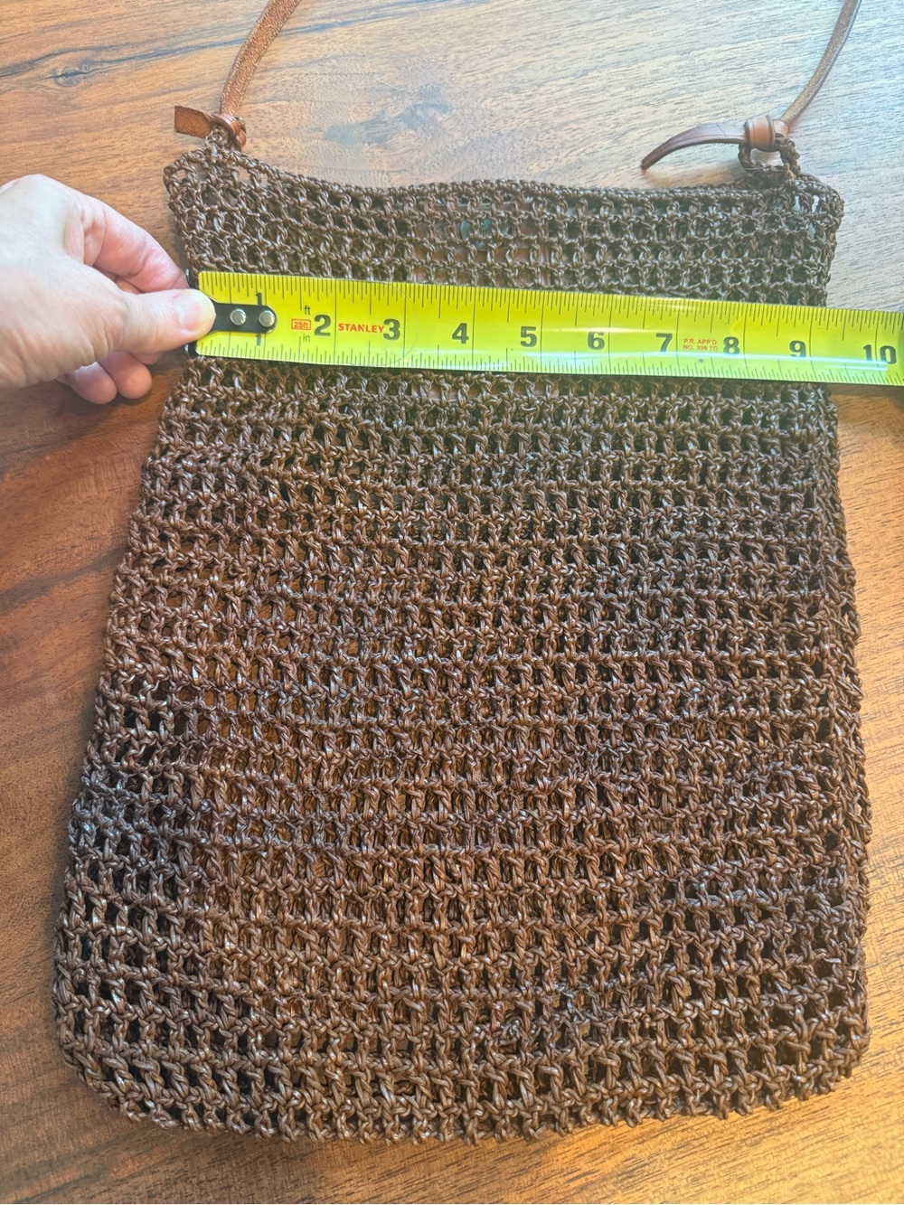 Dragon Diffusion Brown Woven Leather-Trim Crossbody Bag - Picture 6 of 12